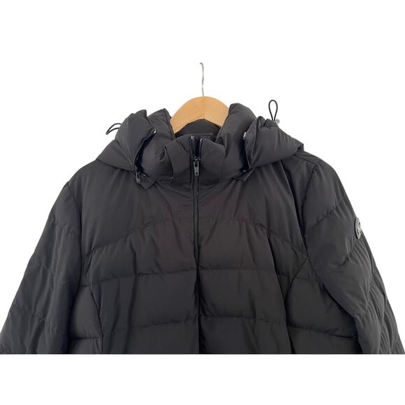 Michael Kors Black Puffer Coat Light Weight Down Fill Jacket Parka XL Women READ - Picture 3 of 16